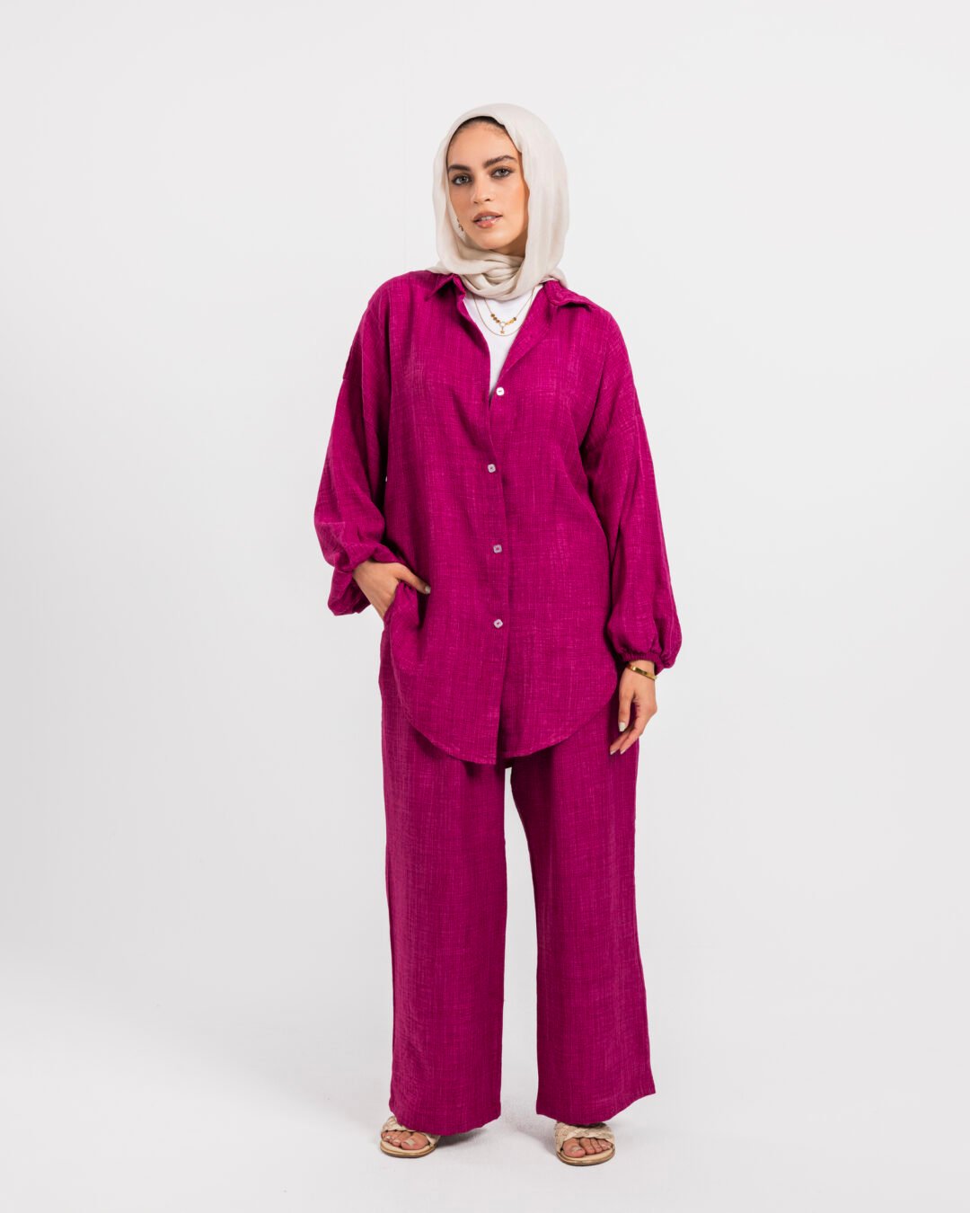 Linen Shirt Set